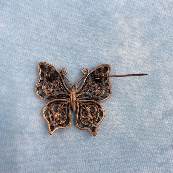Gemstone Butterfly Brooch - Picture 4 of 5